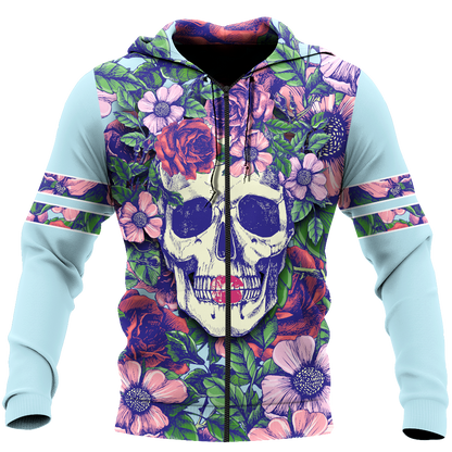 Rose Love Skull 3D all over printed for man and women QB05252004 - Amaze Style™-Apparel