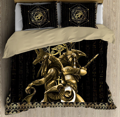 Ancient Egyptian Eye of Ra God Bedding Set-MEI