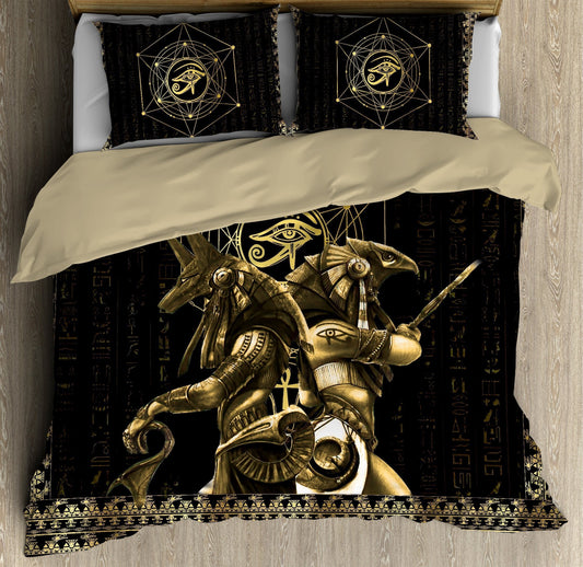 Ancient Egyptian Eye of Ra God Bedding Set-MEI