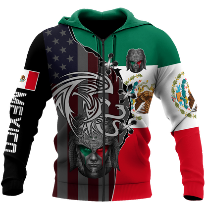 Mexico Aztec & Coat Of Arms 3D All Over Printed Hoodie Shirt Limited by SUN QB06232007