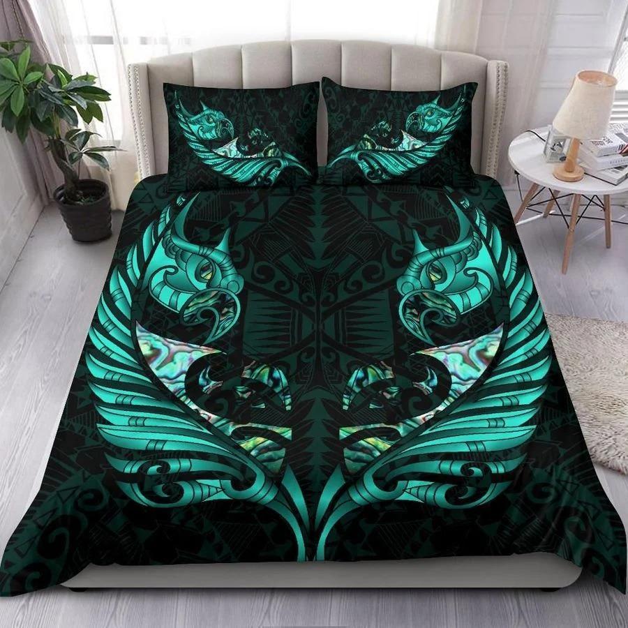 New Zealand-Manaia Paua Fern Wing Bedding Set TA062205