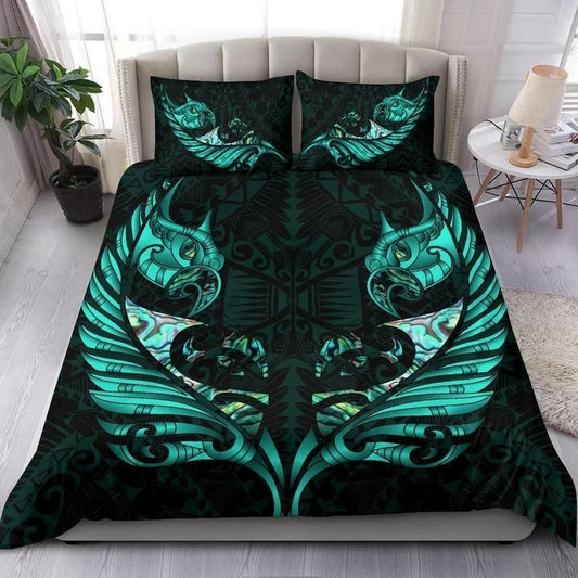New Zealand-Manaia Paua Fern Wing Bedding Set TA062205