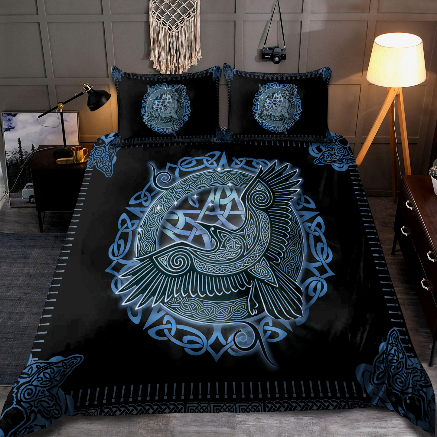 Premium Wicca Raven All Over Printed Bedding Set MEI