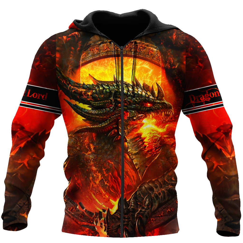 Premium All Over Printed Red Fire Dragon Shirts MEI