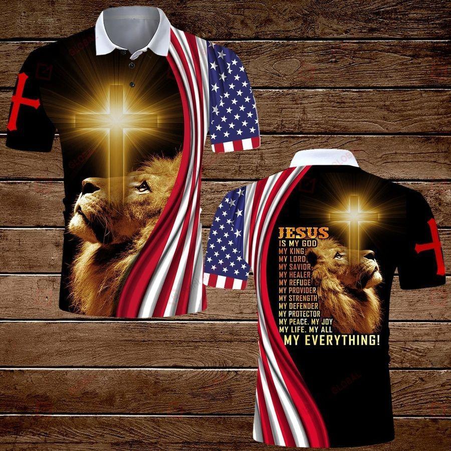 Jesus Is My Everything American Flag 3D All Over Printed Shirts For Men and Women TA07272001S1