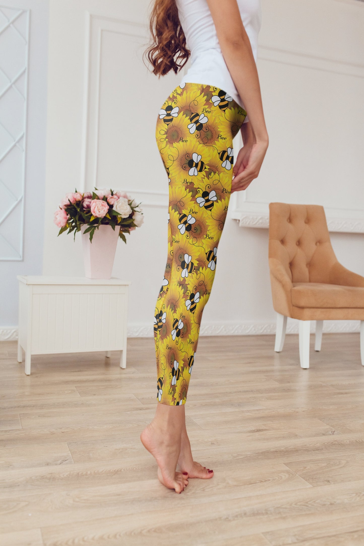 3D All Over Printing Bee Legging - Amaze Style™-Apparel
