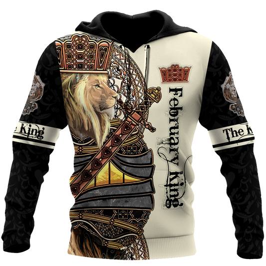 February King Lion 3D All Over Printed  Unisex Shirts