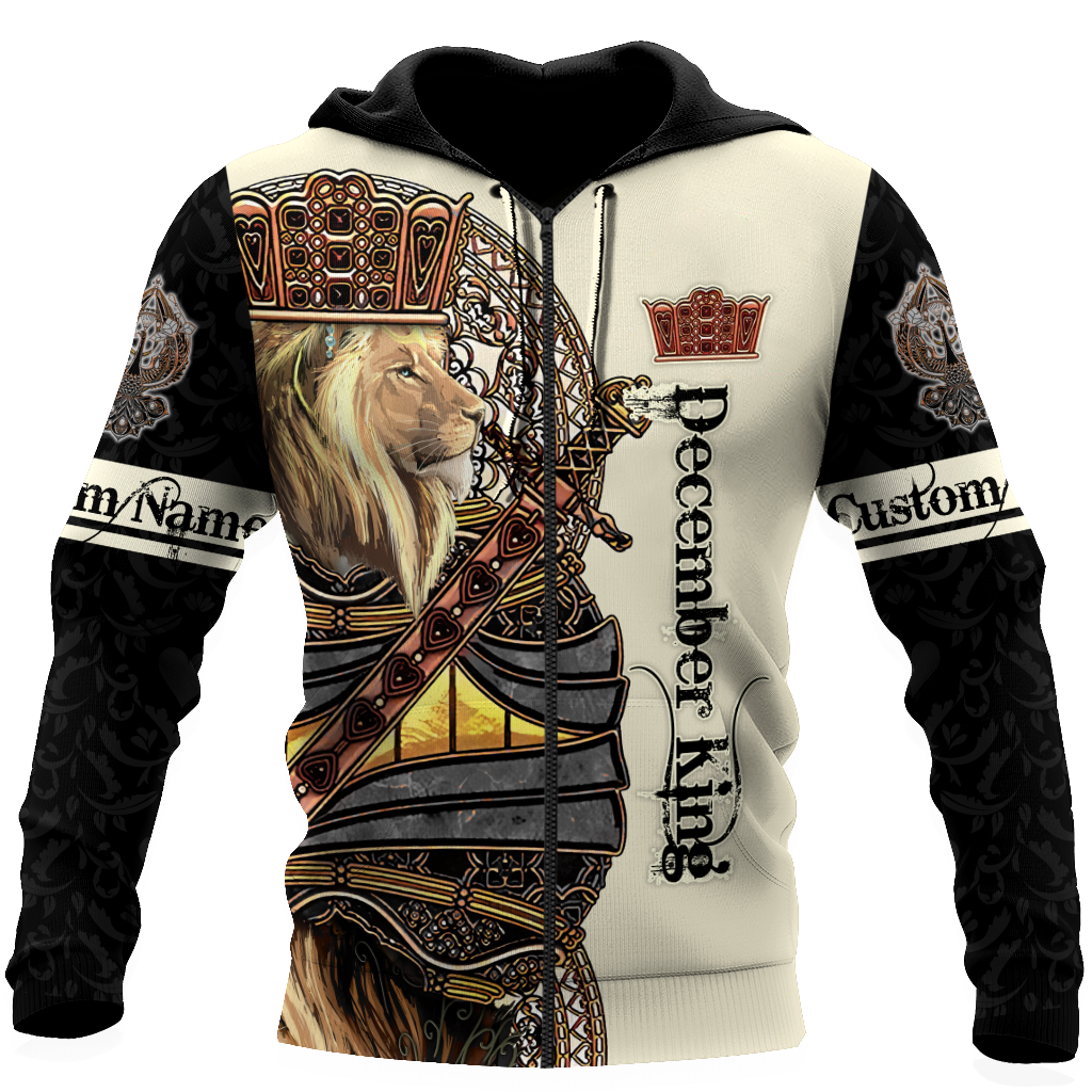 Custom Name December King 3D All Over Printed Unisex Shirts