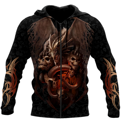 Love dragon skull 3D all over printed for man and women QB06172001