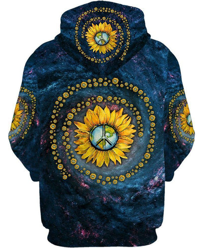 Hippie Storm Sunflower 3D All Over Printed Unisex Shirts