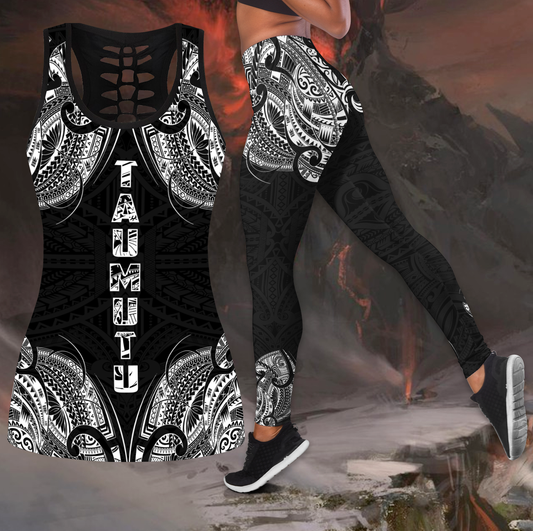 maori taumutu tattoo tank top & leggings outfit for women HHT20072002