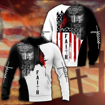 Jesus American Faith 3D All Over Printed Shirts For Men and Women