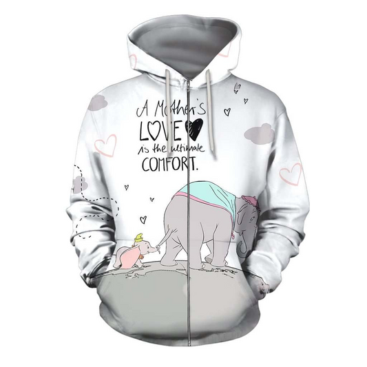 3D All Over Print Love Mother Elephant Shirt and short for man and women PL - Amaze Style™-Apparel