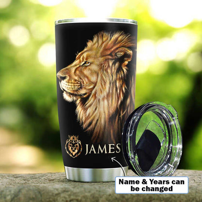 Personalized Lion Granddad Stainless Steel Tumbler 10062102.CTA