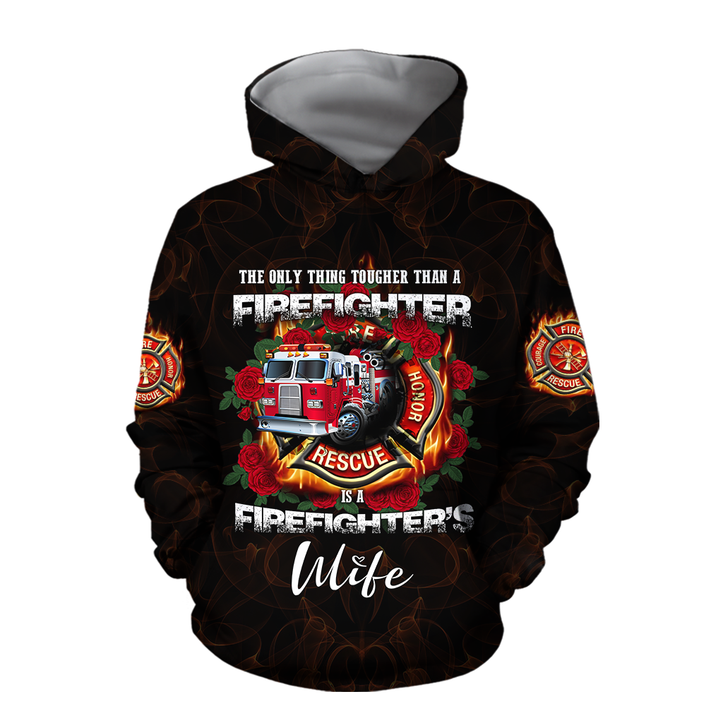All Over Printed Firefighter's Wife Hoodie DA14092020-MEI