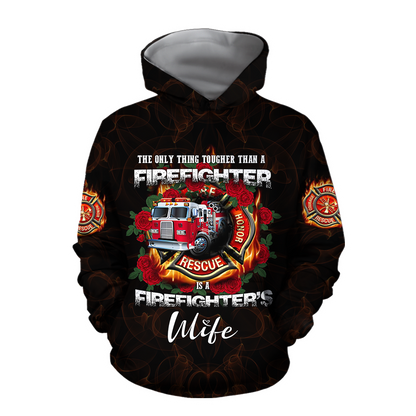 All Over Printed Firefighter's Wife Hoodie DA14092020-MEI