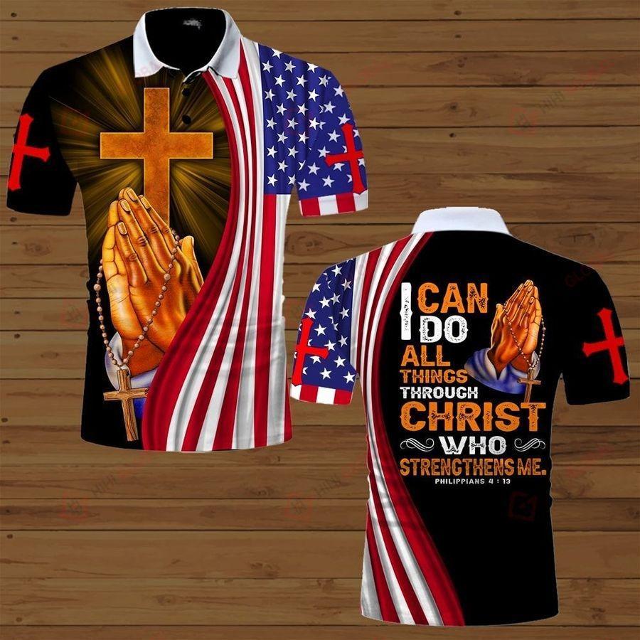 I Can Do All Thing-Jesus Christ American Flag 3D All Over Printed Shirts For Men and Women TA0729210