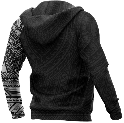 Maori Style Tattoo Pullover Hoodie - White A7 - Amaze Style™-Apparel