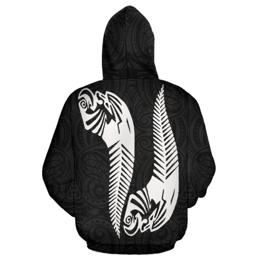 NZ Fern Hoodie Pattern Maori TH5 - Amaze Style™-Apparel