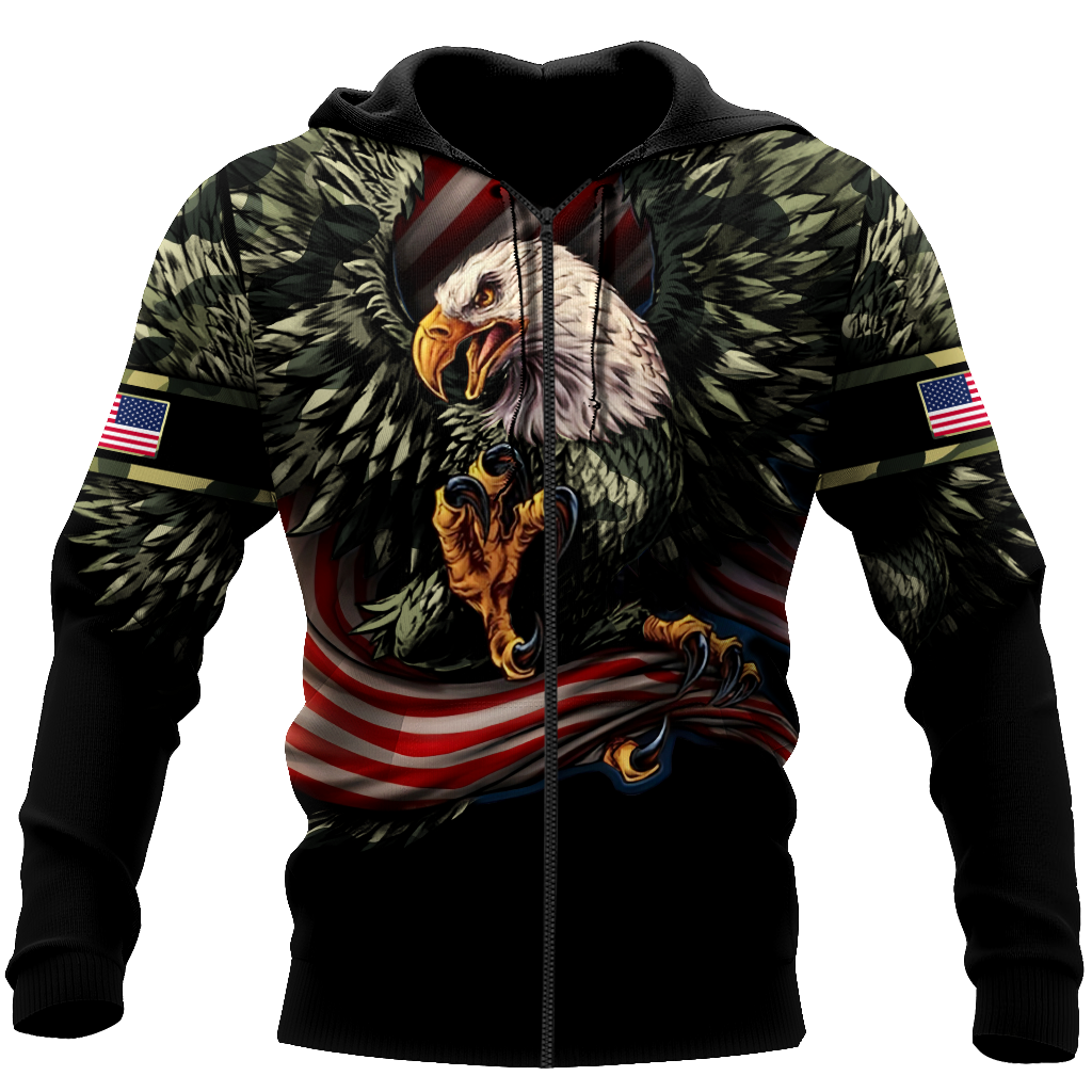 Eagle US Grumpy Veteran 3D shirts for men and women Proud Military