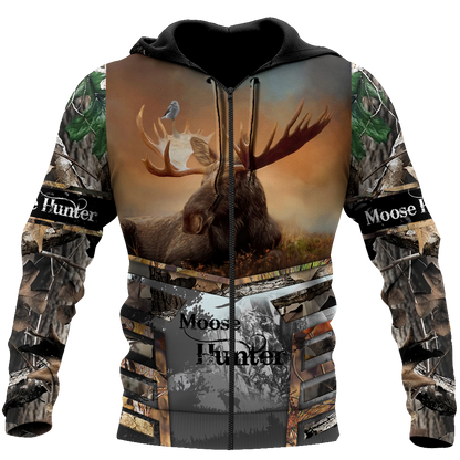 Premium Great Wood Moose Hunter All Over Printed Unisex Shirts