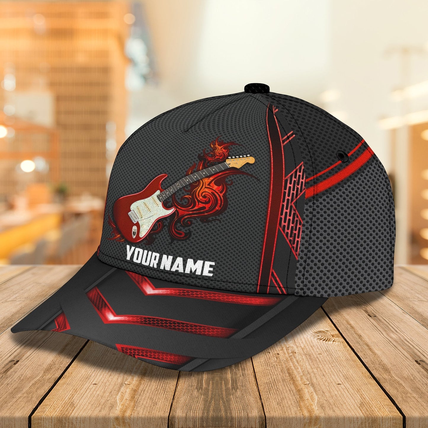 Personalized Guitar 3D Printed Cap