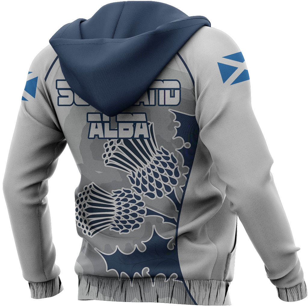 Scottish Thistle Pullover Hoodie Rugby Style NNK 1525 - Amaze Style™-Apparel