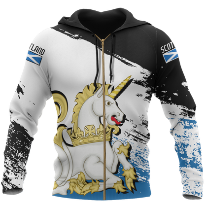 Scotland Royal Unicorn Pullover Hoodie NNK 1512 - Amaze Style™-Apparel