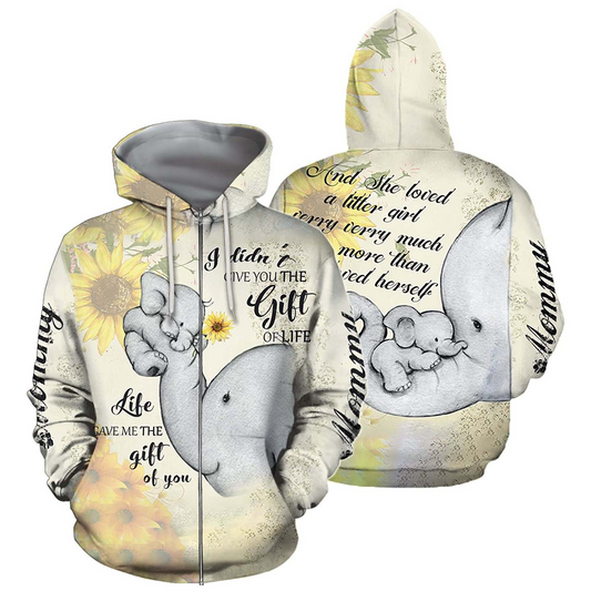 3D All Over Print Love Mom Elephant Shirt and short for man and women PL - Amaze Style™-Apparel