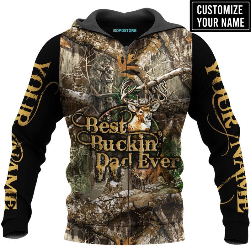 Personalized Name Best Buckin’ Dad Ever 3D All Over Printed Shirts 09062106.CTA