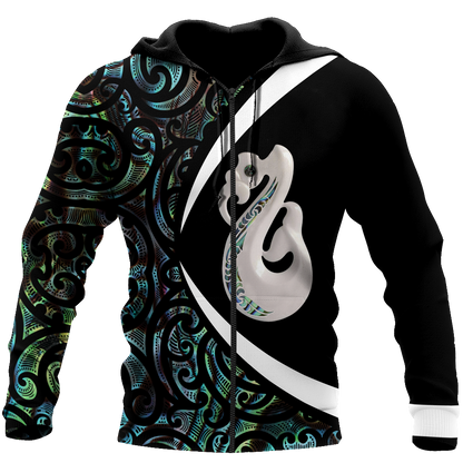 Aotearoa Manaia Silver Fern Paua Shell 3d all over printed shirt and short for man and women