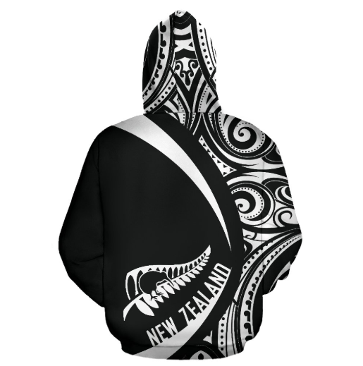 New Zealand Maori Pattern Hoodie - Circle Style J1 - Amaze Style™-Apparel