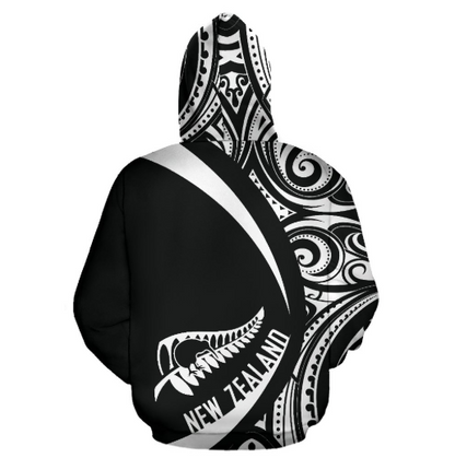 New Zealand Maori Pattern Hoodie - Circle Style J1 - Amaze Style™-Apparel