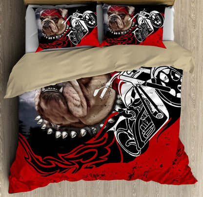 Bulldog Motorbike Bedding Set HHT30072001-LAM-LAM-US Twin-Vibe Cosy™