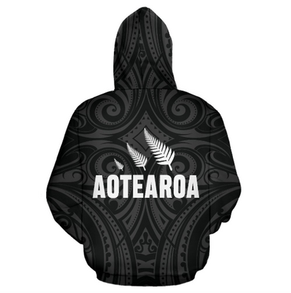 New Zealand - Aotearoa Maori Three Silver Fern Th9 - Amaze Style™-Apparel