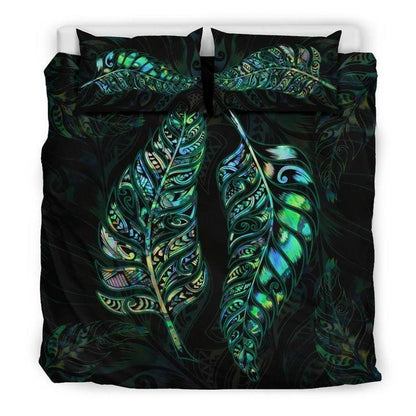 New Zealand Silver Fern Couple Paua Shell 3D All Over Printed Bedding Set