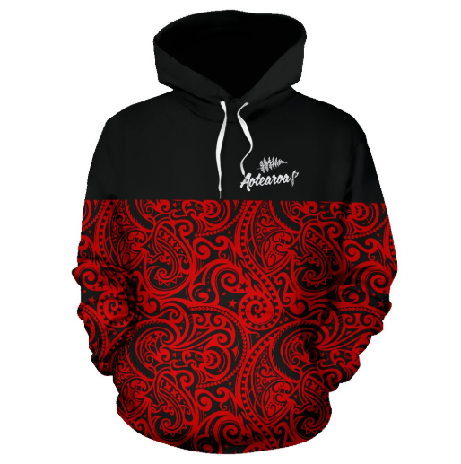 New Zealand - Aotearoa X Maori Tribal Pattern Pullover Hoodie A0 - Amaze Style™-Apparel