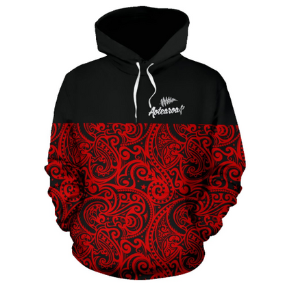 New Zealand - Aotearoa X Maori Tribal Pattern Pullover Hoodie A0 - Amaze Style™-Apparel