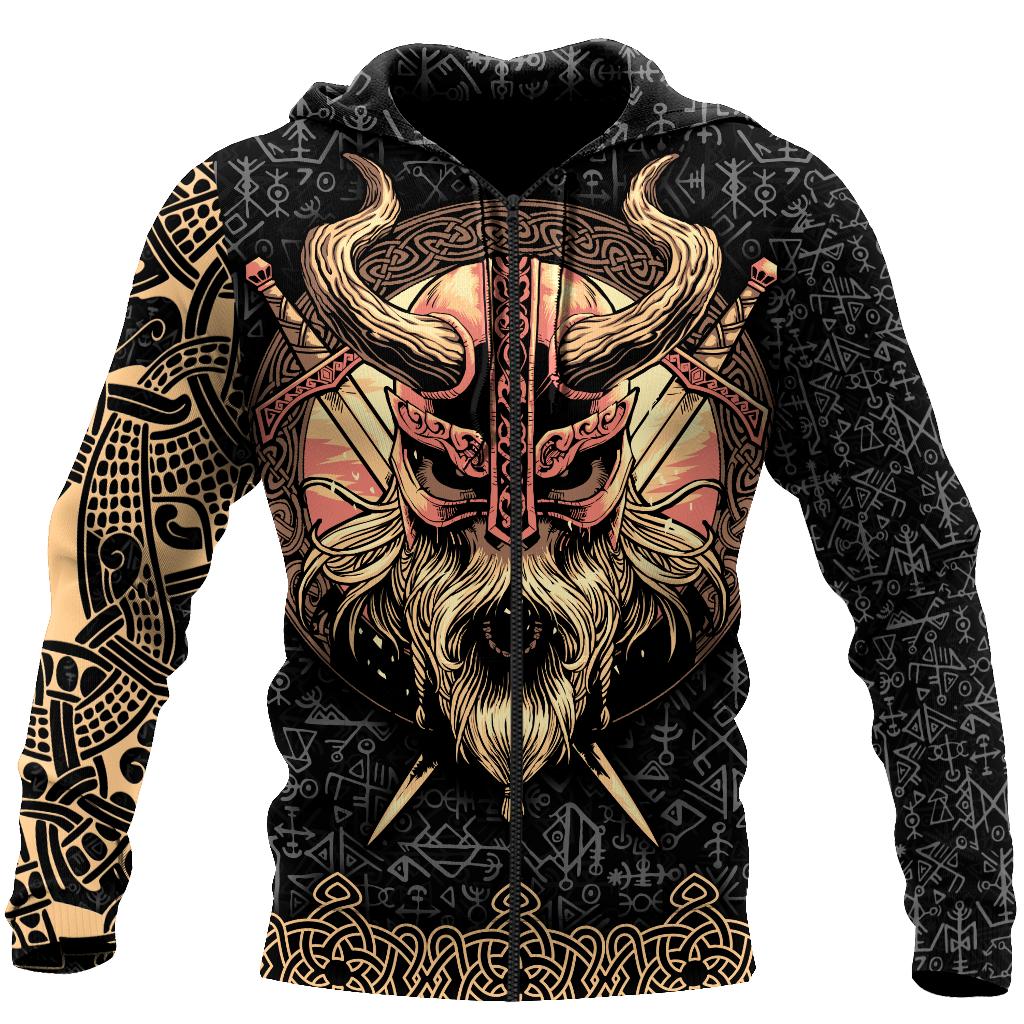 Love Skull Viking 3D all over printed for man and women QB06062004