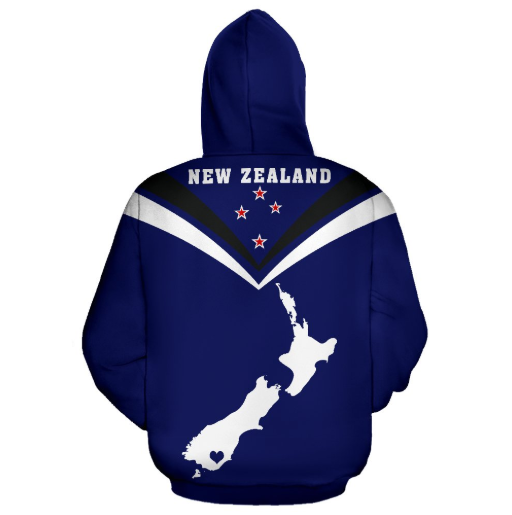 New Zealand Map All Over Print Hoodie JT6 - Amaze Style™-Apparel