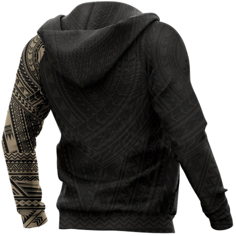 Maori Style Tattoo Pullover Hoodie - Gold A7 - Amaze Style™-Apparel