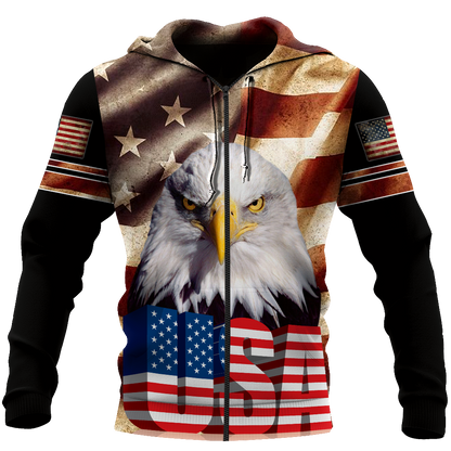 Eagle USA Flag 3D All Over Printed Shirts For Men & Women - Amaze Style™-Apparel