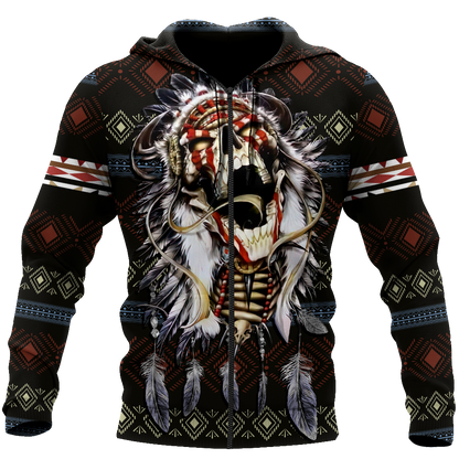 Love skull native 3D all over printed for man and women QB06122002