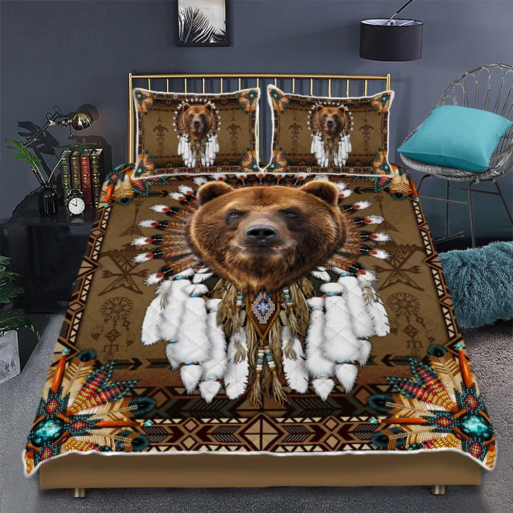 Native American Bear Spirit Bedding Set