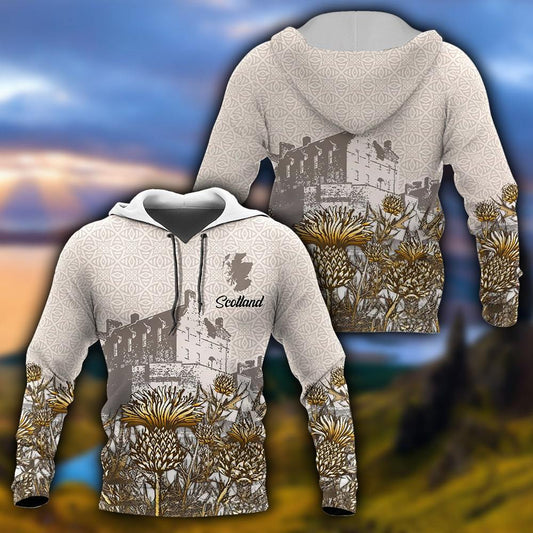 Hoodie Scotland Vintage Over Printed Hoodie TP