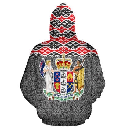 New Zealand Maori Over - Hoodie - BN09 - Amaze Style™-Apparel