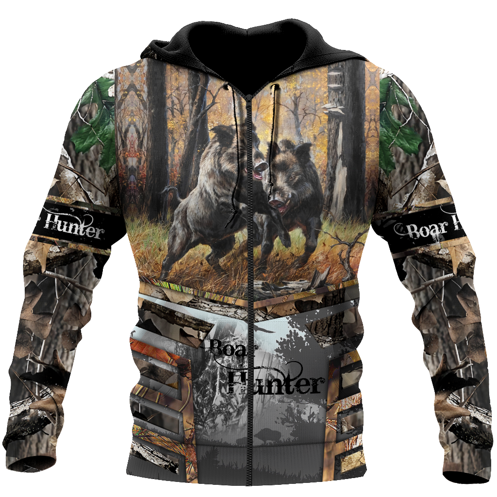Personalized Name Great Boar Hunting Camo 3D All Over Printed Shirts