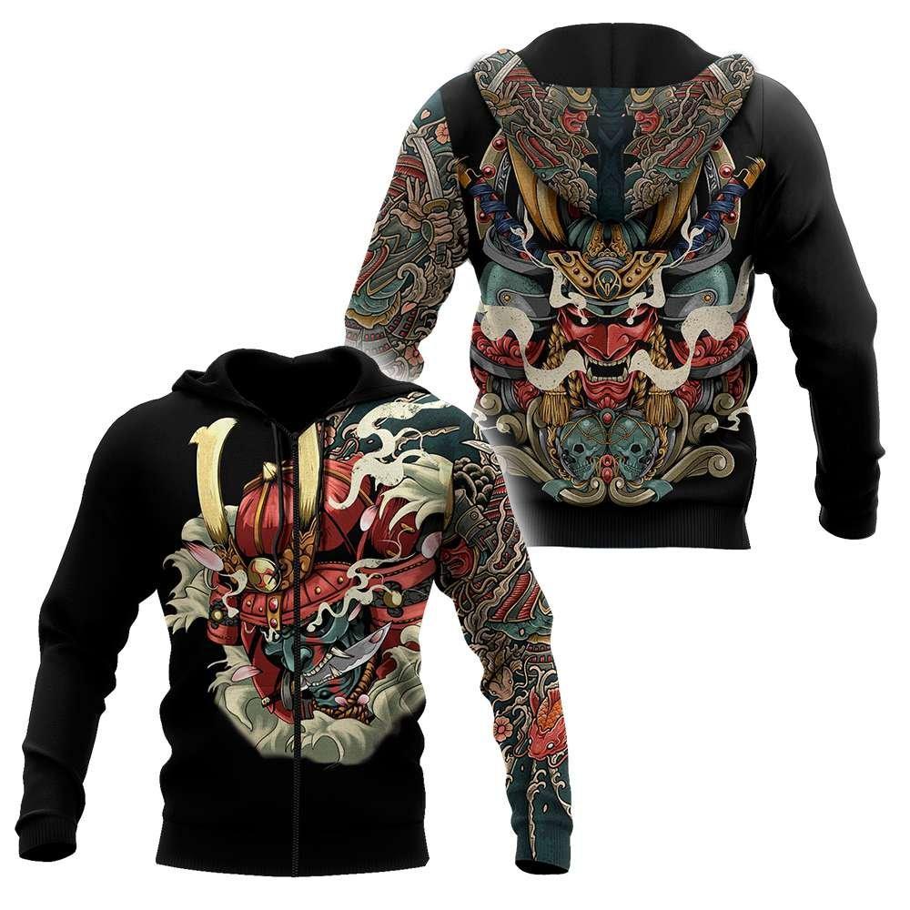 Samurai Tattoo 3D All Over Printed Unisex Shirts
