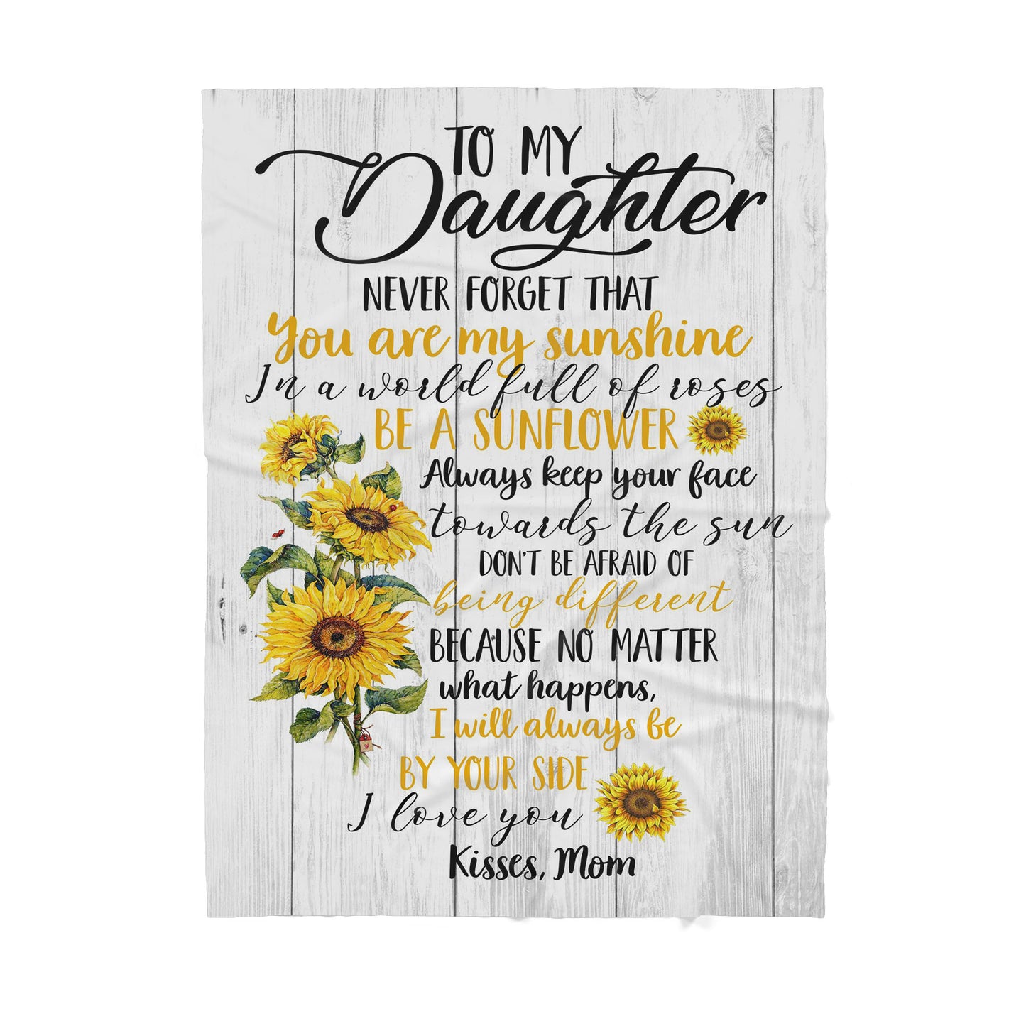 Custom Blanket To My Daughter - Gift For Daughter - Sherpa Blanket TA