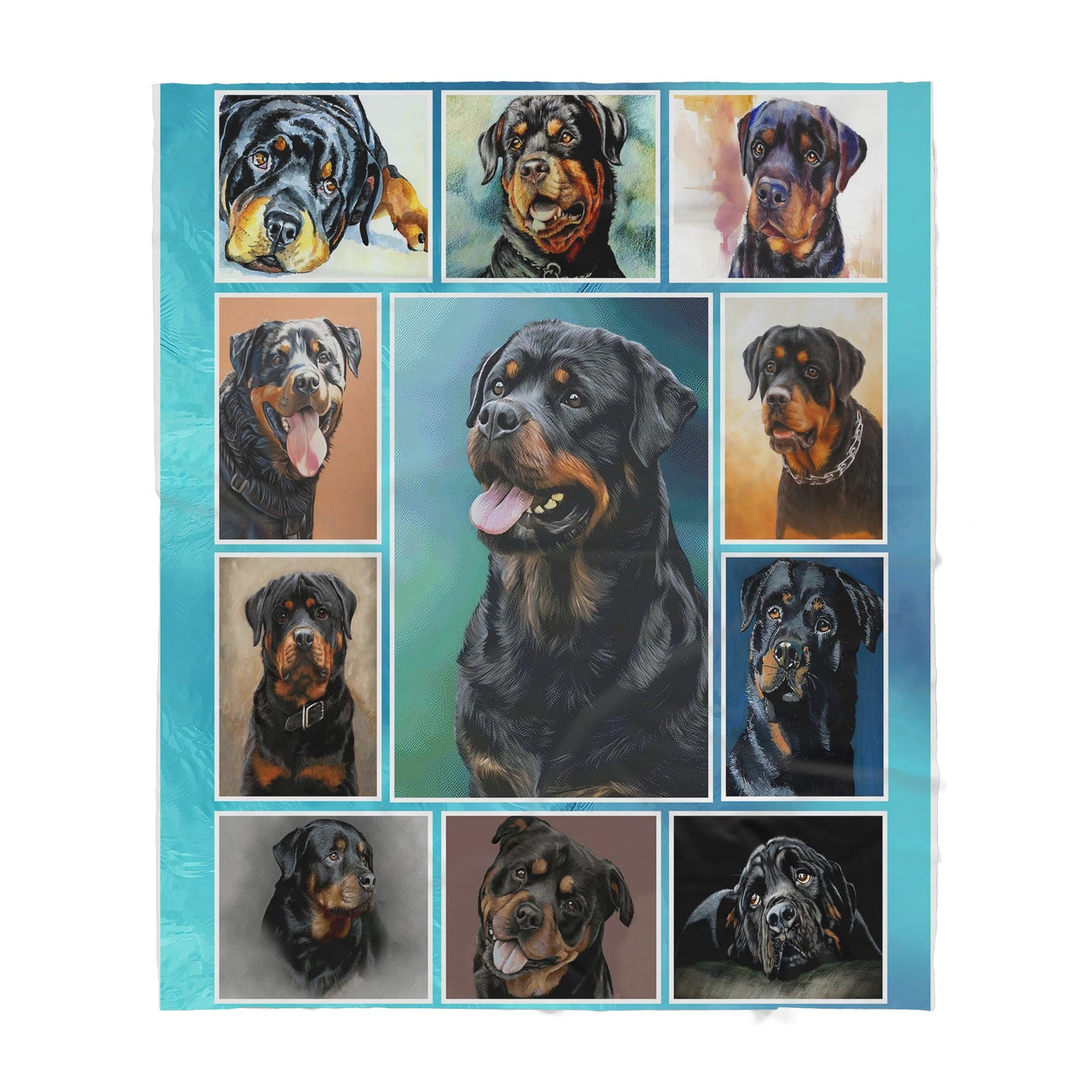Custom Blanket Rottweiler - Dog Mom Blanket -  Sherpa Blanket